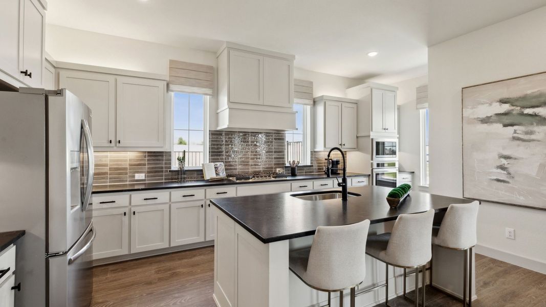 Furnished interior in a model home at Hazelwood 40' Series in Frisco (Image 9). Furnished interior in a model home at Hazelwood 40' Series in Frisco (Image 9).