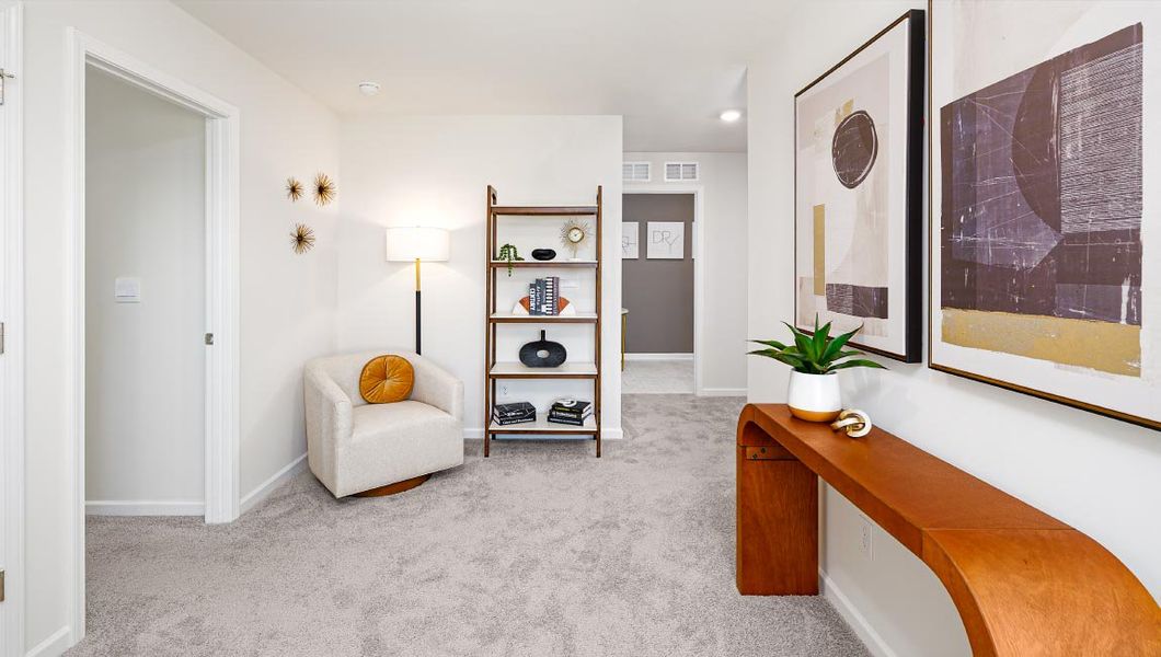 Furnished interior in a model home at Brandon Creek in Gastonia (Image 33).