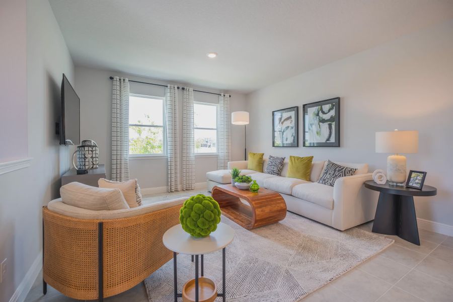 Furnished interior in a model home at Havenfield at Crossprairie in St. Cloud (Image 31).