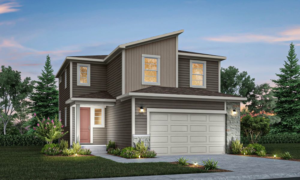 Front exterior of a home in the Ridge at Lorson Ranch community, located in Colorado Springs, CO (Image 6). Front exterior of a home in the Ridge at Lorson Ranch community, located in Colorado Springs, CO (Image 6).