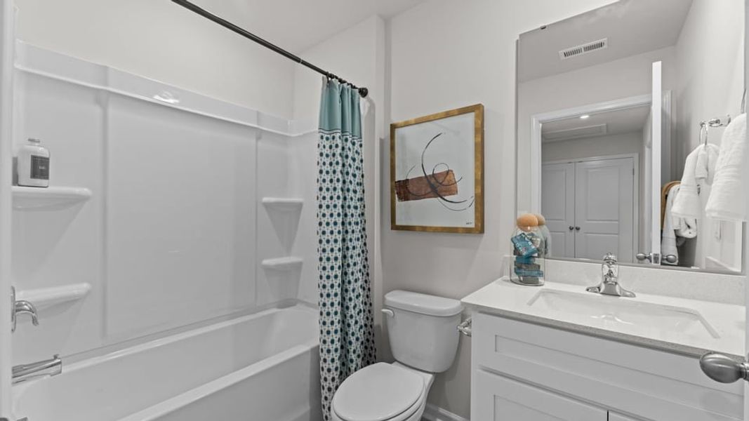 Furnished interior in a model home at Clock Road Townhomes in New Bern (Image 26).