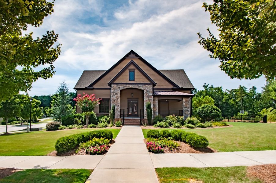 Front exterior of a home in the The Reserve At Liberty Park community, located in Hoschton, GA (Image 22). Front exterior of a home in the The Reserve At Liberty Park community, located in Hoschton, GA (Image 22).
