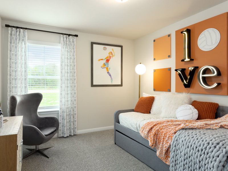 Spacious secondary bedrooms provide plenty of personal space for everyone.