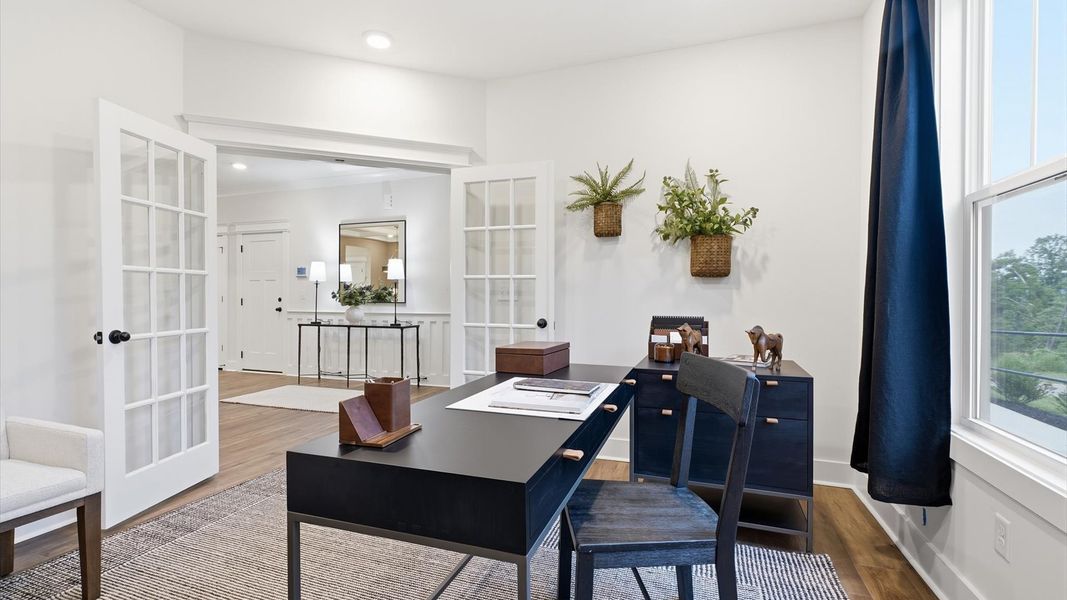Furnished interior in a model home at The Wilds at Cedar Mountain in Asheville (Image 8). Furnished interior in a model home at The Wilds at Cedar Mountain in Asheville (Image 8).
