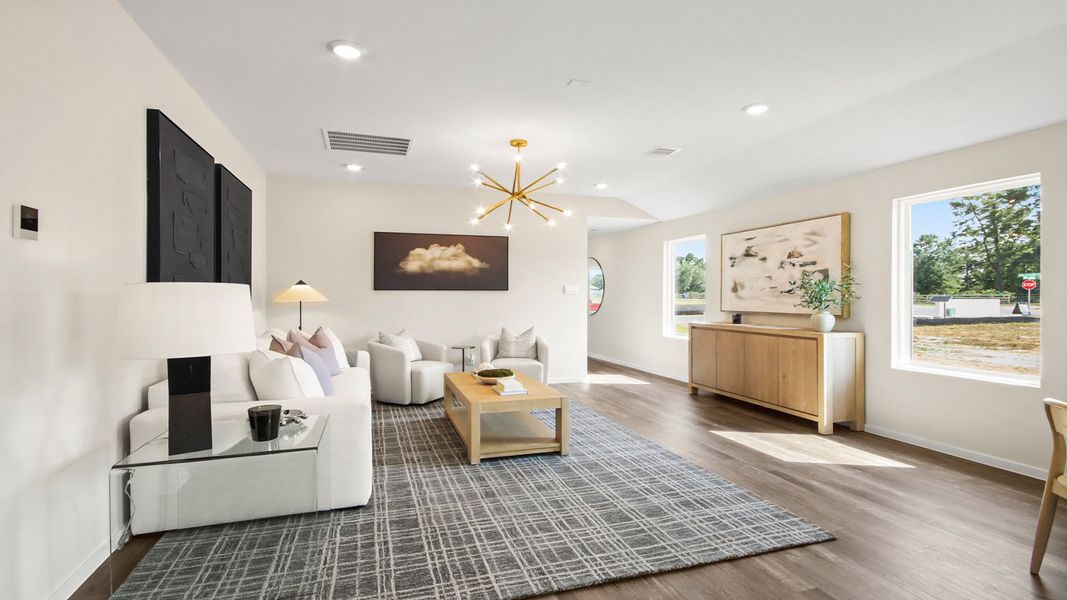 Furnished interior in a model home at Lake Conroe Cove in Willis (Image 10). Furnished interior in a model home at Lake Conroe Cove in Willis (Image 10).