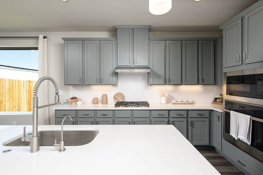 Furnished interior in a model home at August Fields in New Braunfels (Image 21).