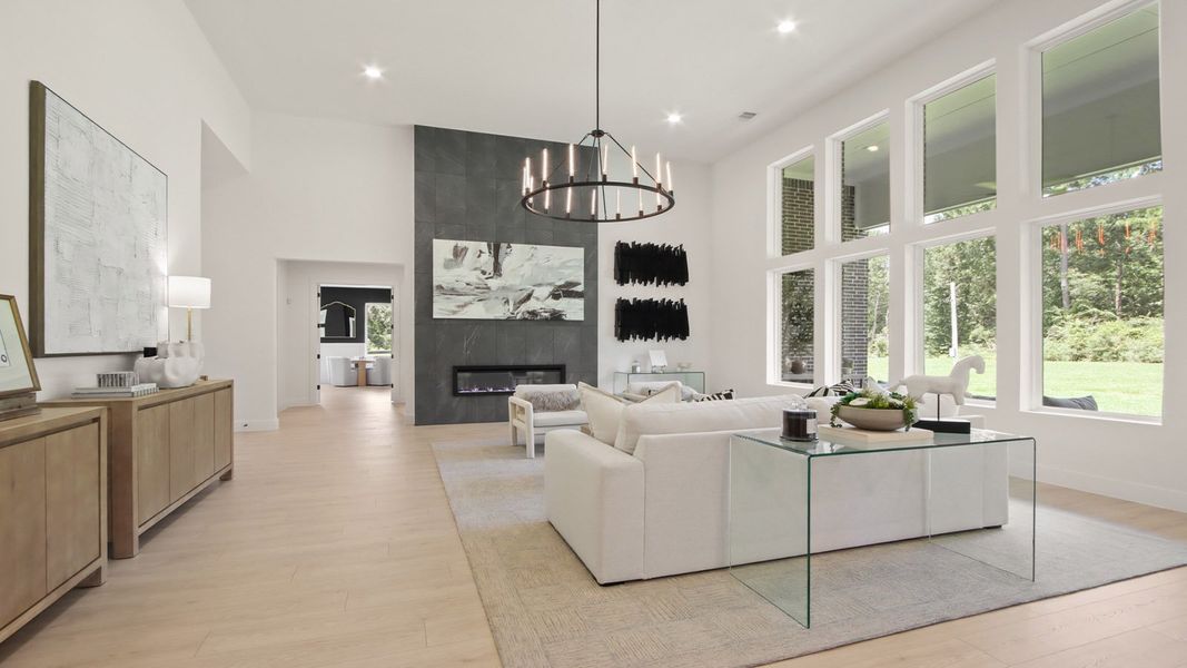 Furnished interior in a model home at Butlers Bend Estates in Pinehurst (Image 7). Furnished interior in a model home at Butlers Bend Estates in Pinehurst (Image 7).