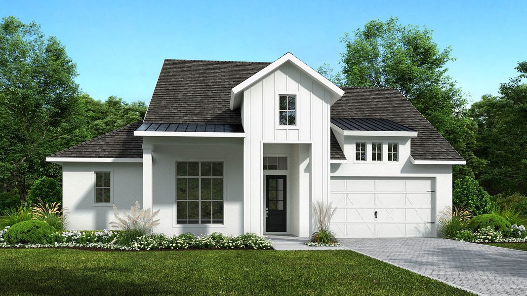 Front exterior of a home in the Sanctuary At Seaire 50' community, located in Parrish, FL (Image 17).