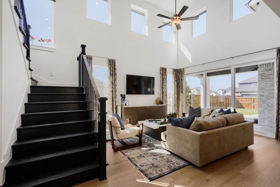 Furnished interior in a model home at North Sky 40s in Celina (Image 5).
