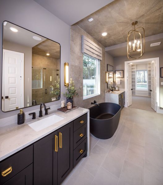 Furnished interior in a model home at Two Step Farm in Montgomery (Image 22).