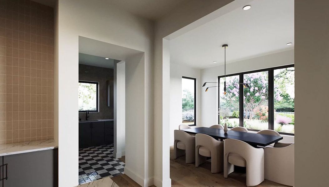Furnished interior in a model home at The Overlook at Westlake in Austin (Image 11).