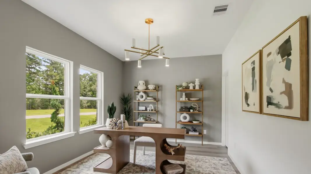 Furnished interior in a model home at Williams Reserve East in Conroe (Image 4).