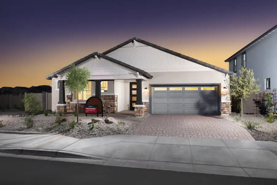 Front exterior of a home in the Tirreno at IronWing community, located in Litchfield Park, AZ (Image 2).