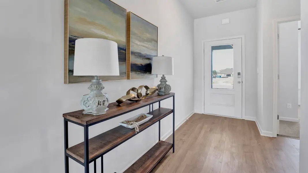 Furnished interior in a model home at Hedge Rose in Somerville (Image 9).