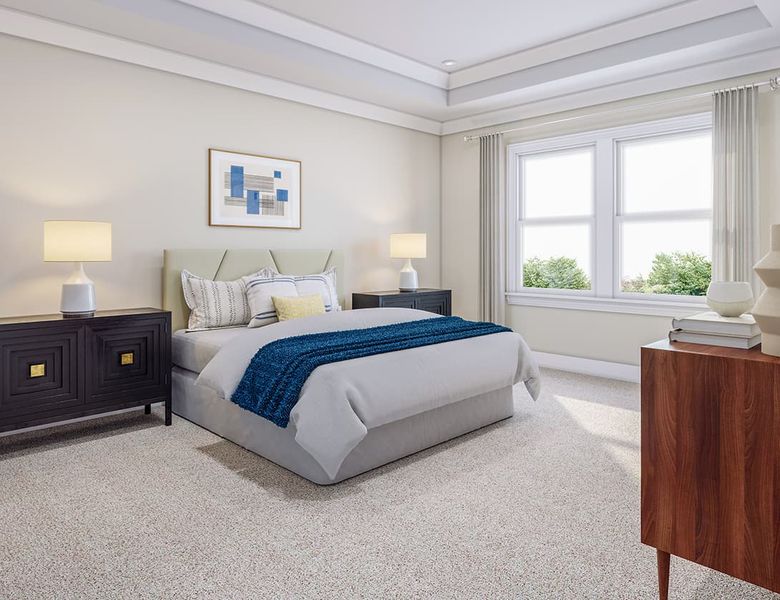 Furnished interior in a model home at Chatham Park in Pittsboro (Image 56).