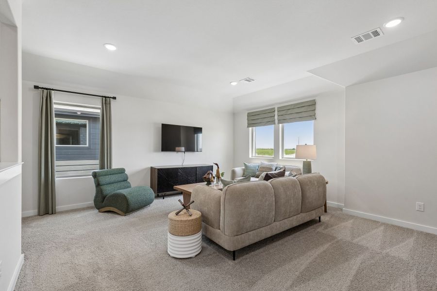 Furnished interior in a model home at Cibolo Hills West in Fort Worth (Image 37).