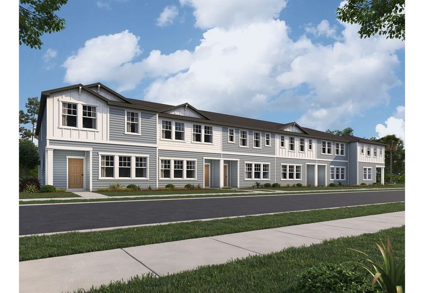 Front exterior of a home in the Pelham Square community, located in Deland, FL (Image 2). Front exterior of a home in the Pelham Square community, located in Deland, FL (Image 2).
