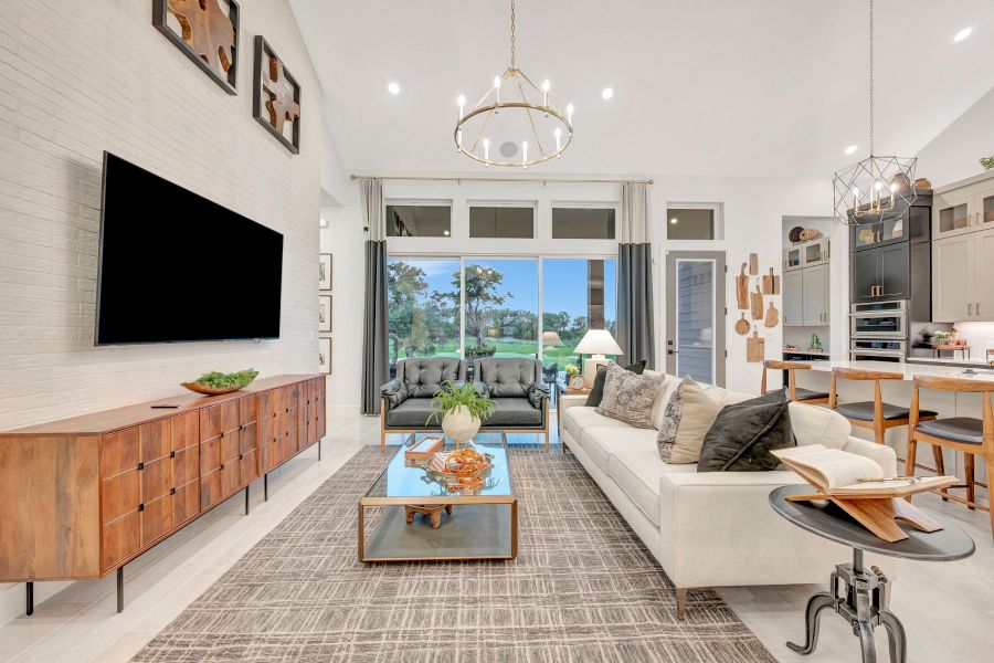 Furnished interior in a model home at Kissing Tree – Summit Series in San Marcos (Image 10).