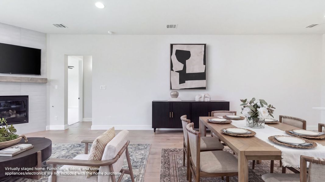 Furnished interior in a model home at Canyon Falls 50' in Northlake (Image 8).