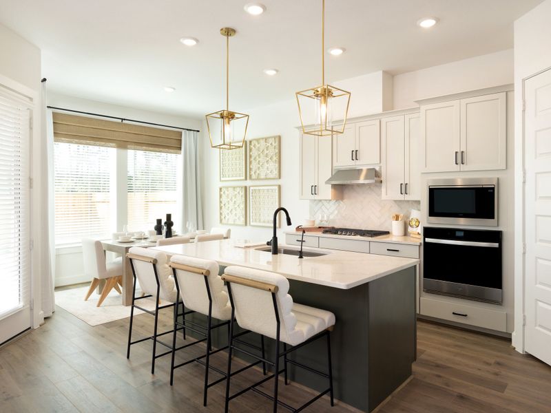 Furnished interior in a model home at Katy Grand Village - Luxe Series in Katy (Image 3).