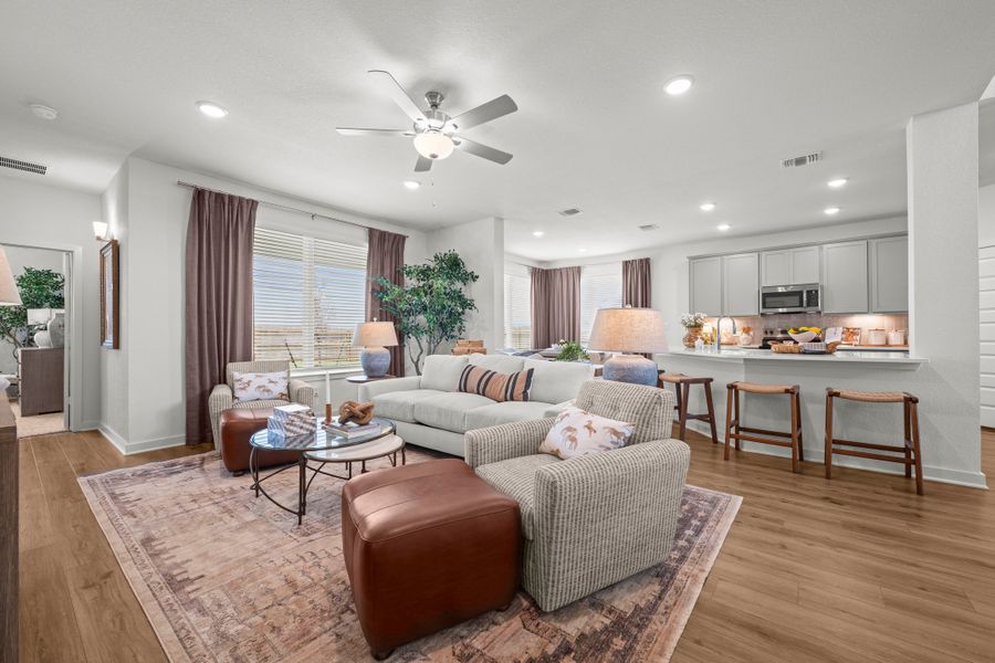 Furnished interior in a model home at Rancho San Gabriel in Georgetown (Image 3). Furnished interior in a model home at Rancho San Gabriel in Georgetown (Image 3).