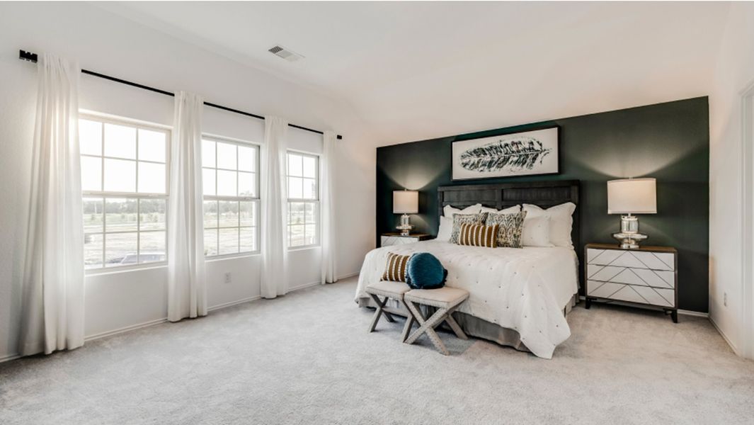 Furnished interior in a model home at Riverwood Ranch: Colonial & Cottage Collections in Angleton (Image 10).