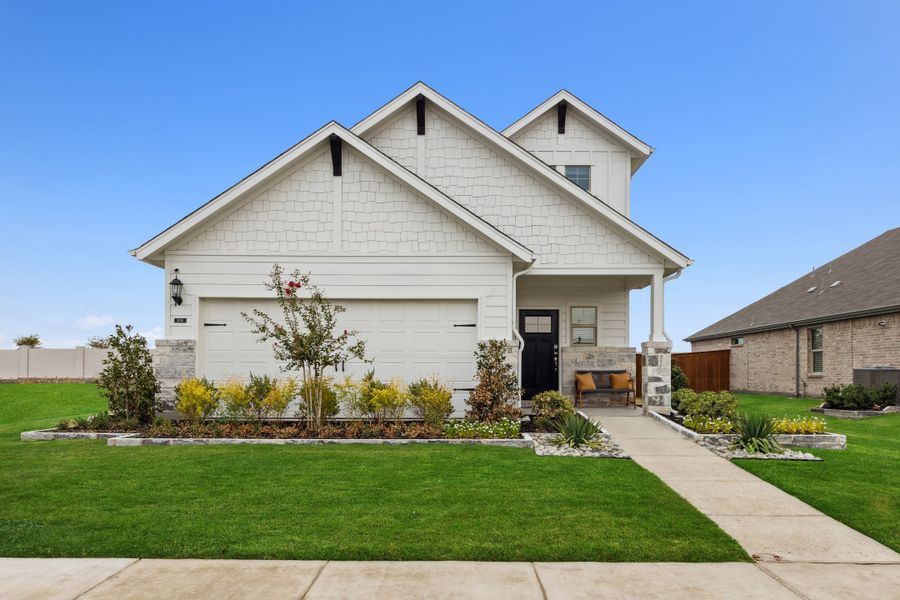 Front exterior of a home in the Lakehaven - Spring Series community, located in Farmersville, TX (Image 4). Front exterior of a home in the Lakehaven - Spring Series community, located in Farmersville, TX (Image 4).