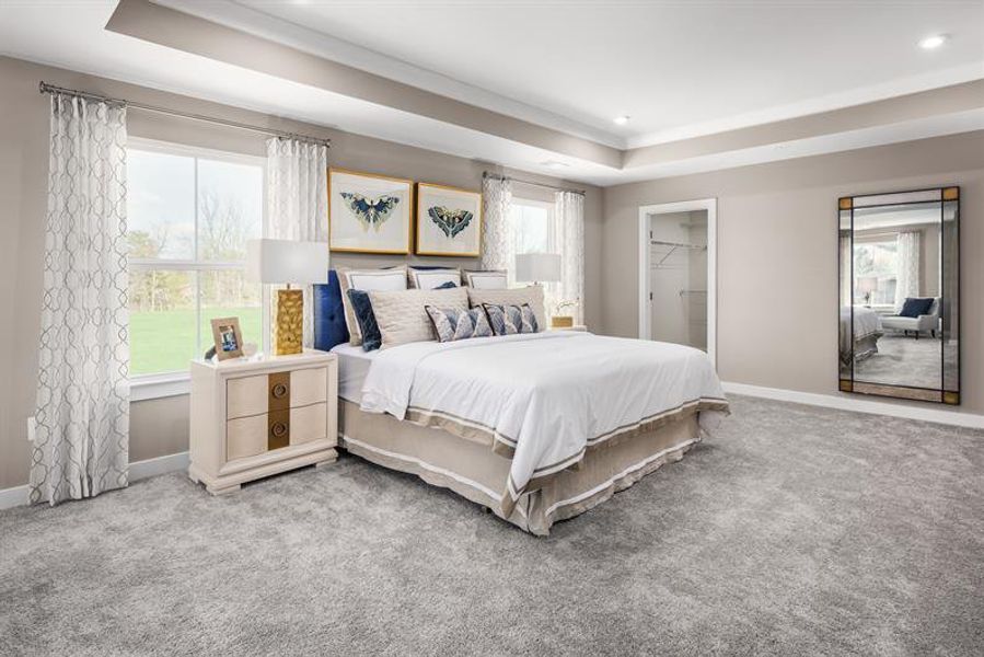 Furnished interior in a model home at Crystal Falls Estates in Dawsonville (Image 9).