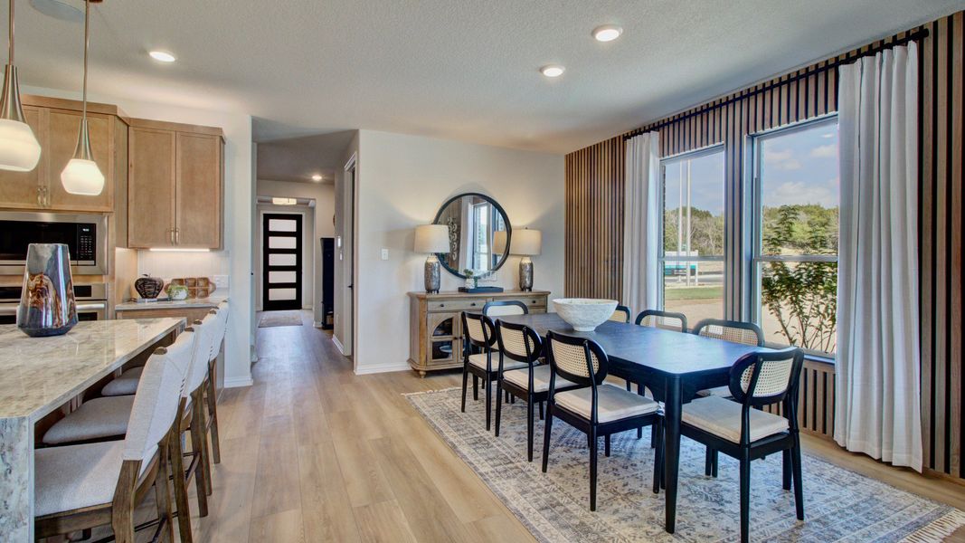 Furnished interior in a model home at Clear Creek in New Braunfels (Image 23).