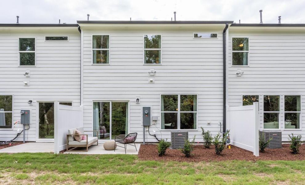 Exterior details of a home in Running Brook Townes, Durham (Image 3).