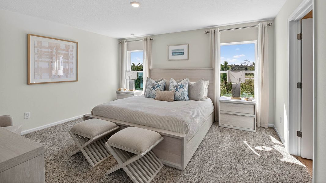 Furnished interior in a model home at Sawmill Branch Express in Palm Coast (Image 8).