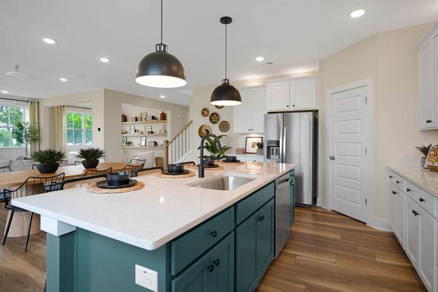 Furnished interior in a model home at Fox Field Farms in Broadway (Image 14).