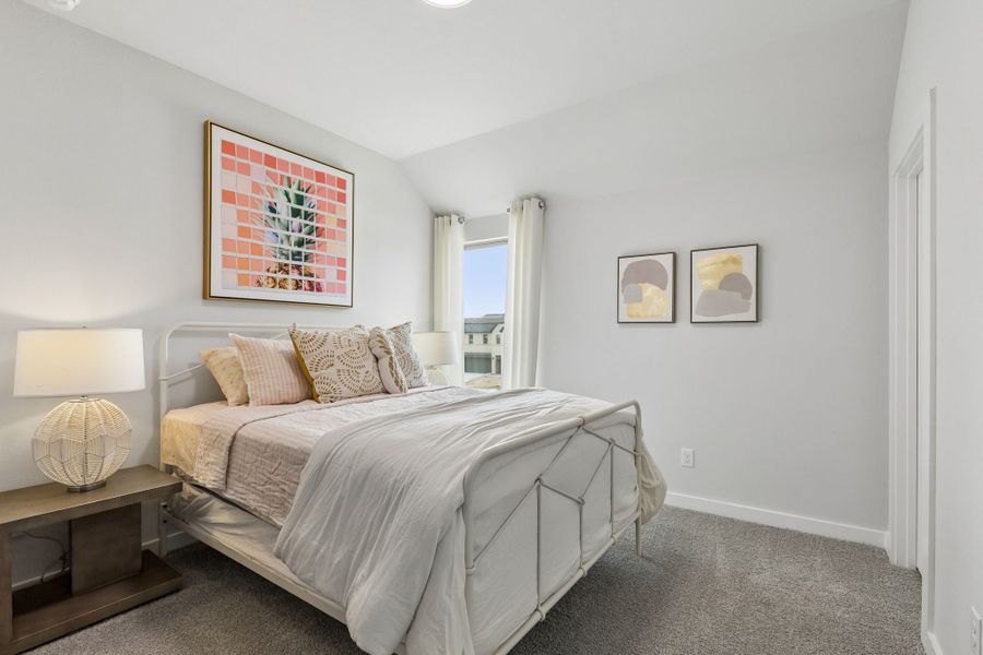 Bedroom in a Madero New Winters Model in Haslet TX by Trophy Signature Homes