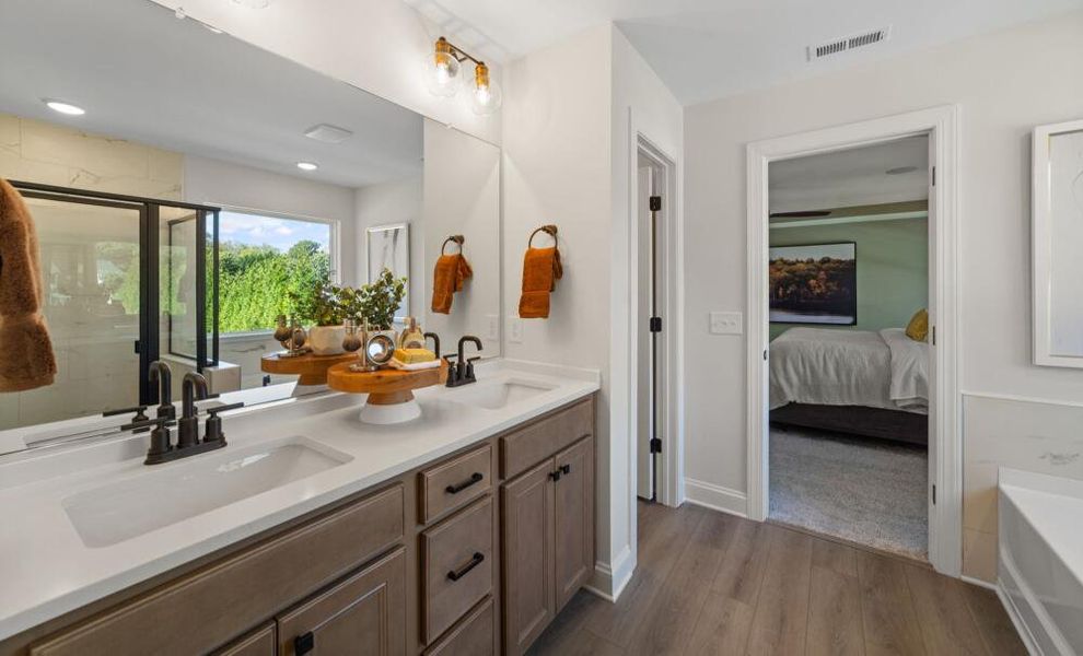 Furnished interior in a model home at Pisgah Park in Kernersville (Image 29).