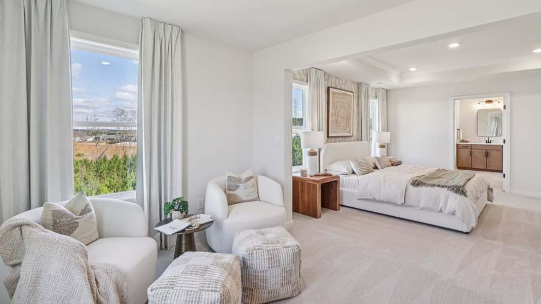 Furnished interior in a model home at Laurelbrook in Sherrills Ford (Image 36).