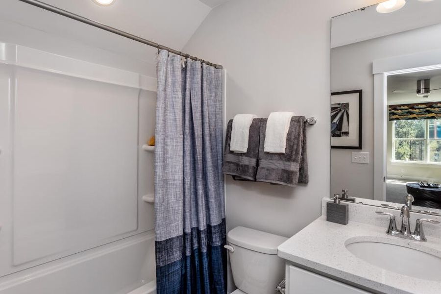 Furnished interior in a model home at Black Forest Pointe in Benson (Image 28).