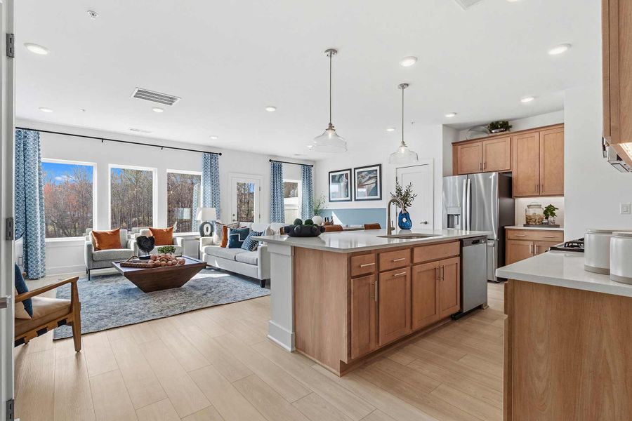 Furnished interior in a model home at Grandview Terrace in Canton (Image 18).