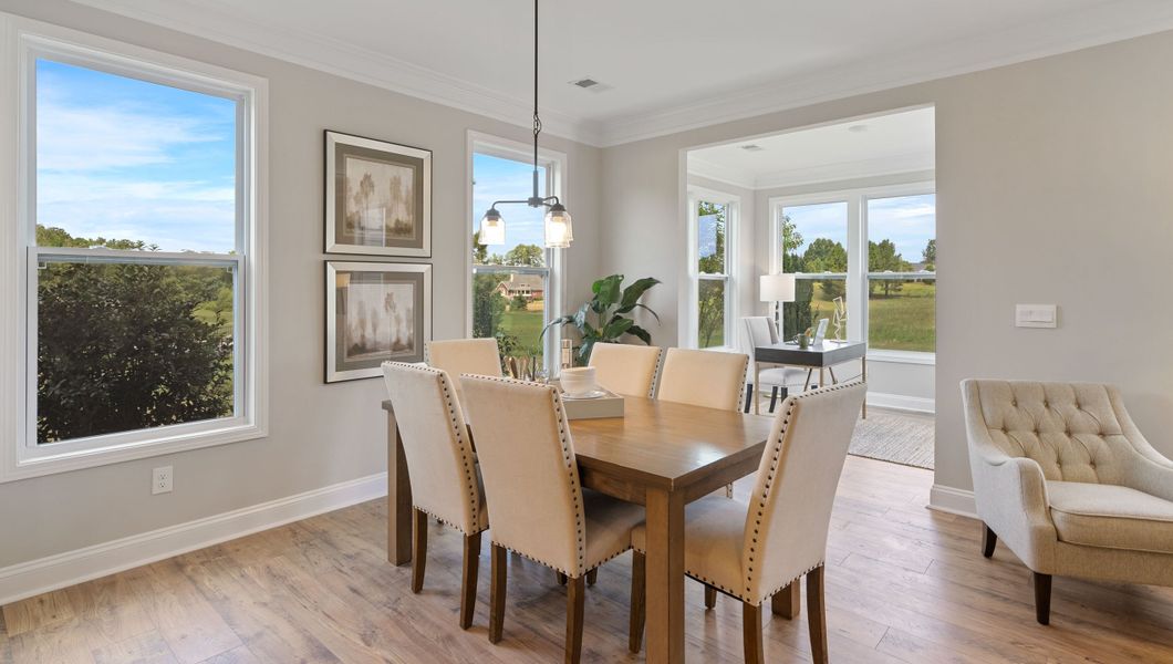 Furnished interior in a model home at Hunters Creek in Greenwood (Image 22).