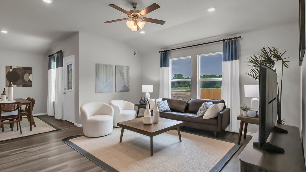 Furnished interior in a model home at Cedar Trails in Belton (Image 10).