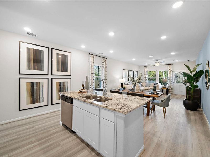 Furnished interior in a model home at Lakes at Black Oak in Magnolia (Image 21).