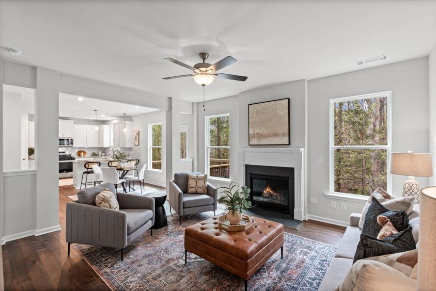 Furnished interior in a model home at Carter Grove in Cartersville (Image 9).