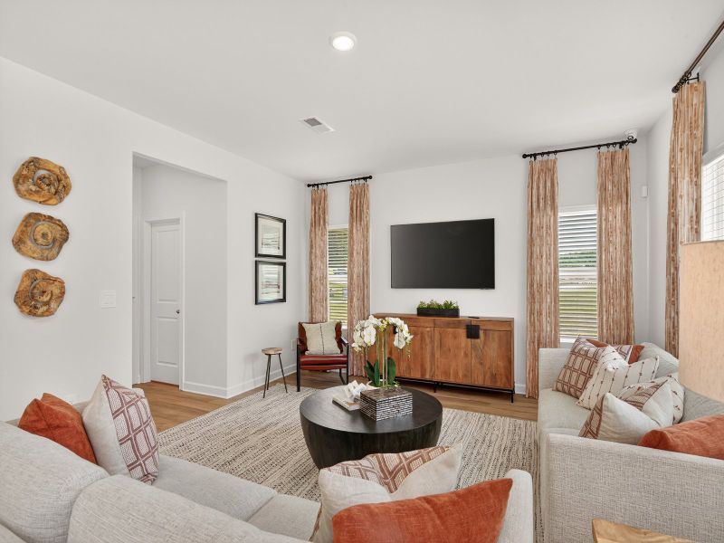 Host movie or game night in the spacious great room.