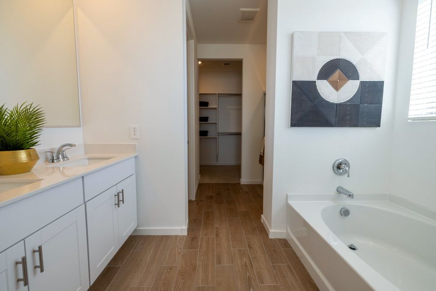 Furnished interior in a model home at Mountain View Estates Signature Series in Buckeye (Image 21).