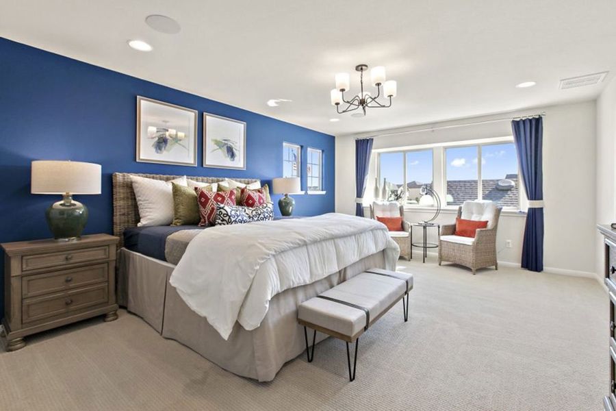 Furnished interior in a model home at Crosswinds in Kyle (Image 16). Furnished interior in a model home at Crosswinds in Kyle (Image 16).
