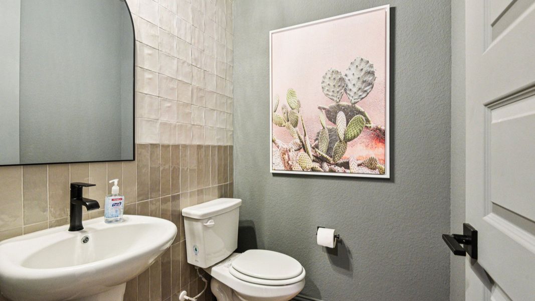 Furnished interior in a model home at Clear Creek in New Braunfels (Image 36).