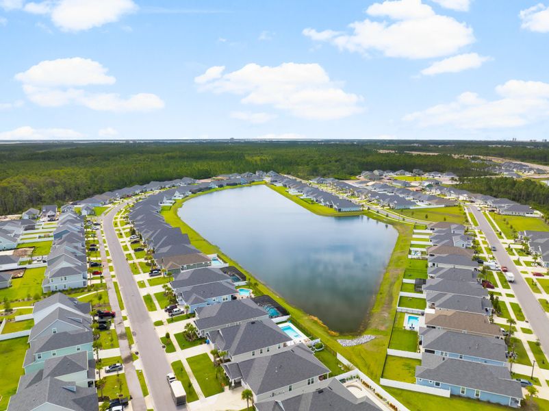 Aerial view of the Breakfast Point East community in Panama City Beach, FL, showing layout and nearby surroundings (Image 17).