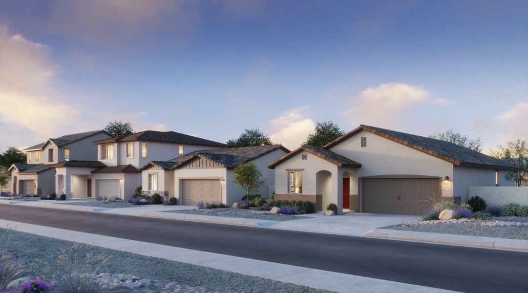 Front exterior of a home in the Skyline Village community, located in San Tan Valley, AZ (Image 2). Front exterior of a home in the Skyline Village community, located in San Tan Valley, AZ (Image 2).