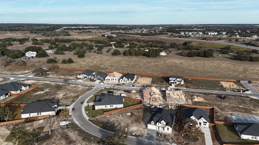 New homes and ongoing constructions in Broken Oak by Highland Homes, nestled in scenic Georgetown, TX.