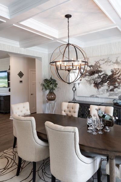Furnished interior in a model home at The Gables in Moyock (Image 10).