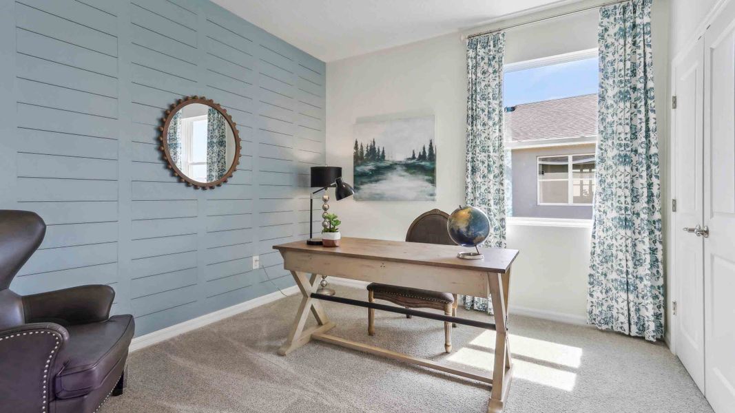 Furnished interior in a model home at Mockingbird Reserve at Winding Oaks in Ocala (Image 16).